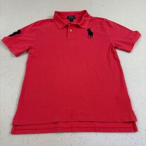 Polo Ralph Lauren‎ Big Pony Polo Shirt Red Pink Preppy Classic Youth XL 18-20
